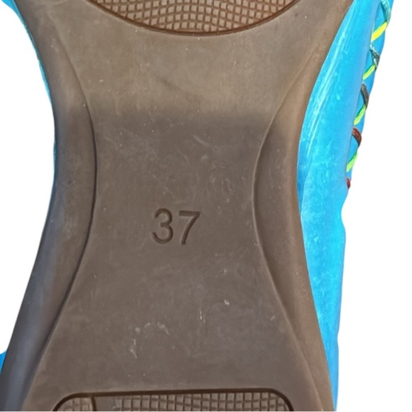 Socofy Colorful Handprinted Floral Boho Toe Ring Sandals Size 6 - Picture 10 of 12